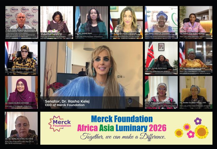 Image 2 _Merck Foundation Chairman and CEO with First Ladies during the 13th Merck Foundation Africa Asia Luminary
